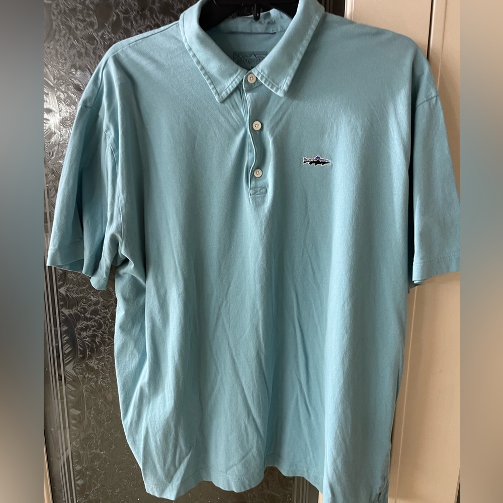 Patagonia Light Blue Polo Shirt